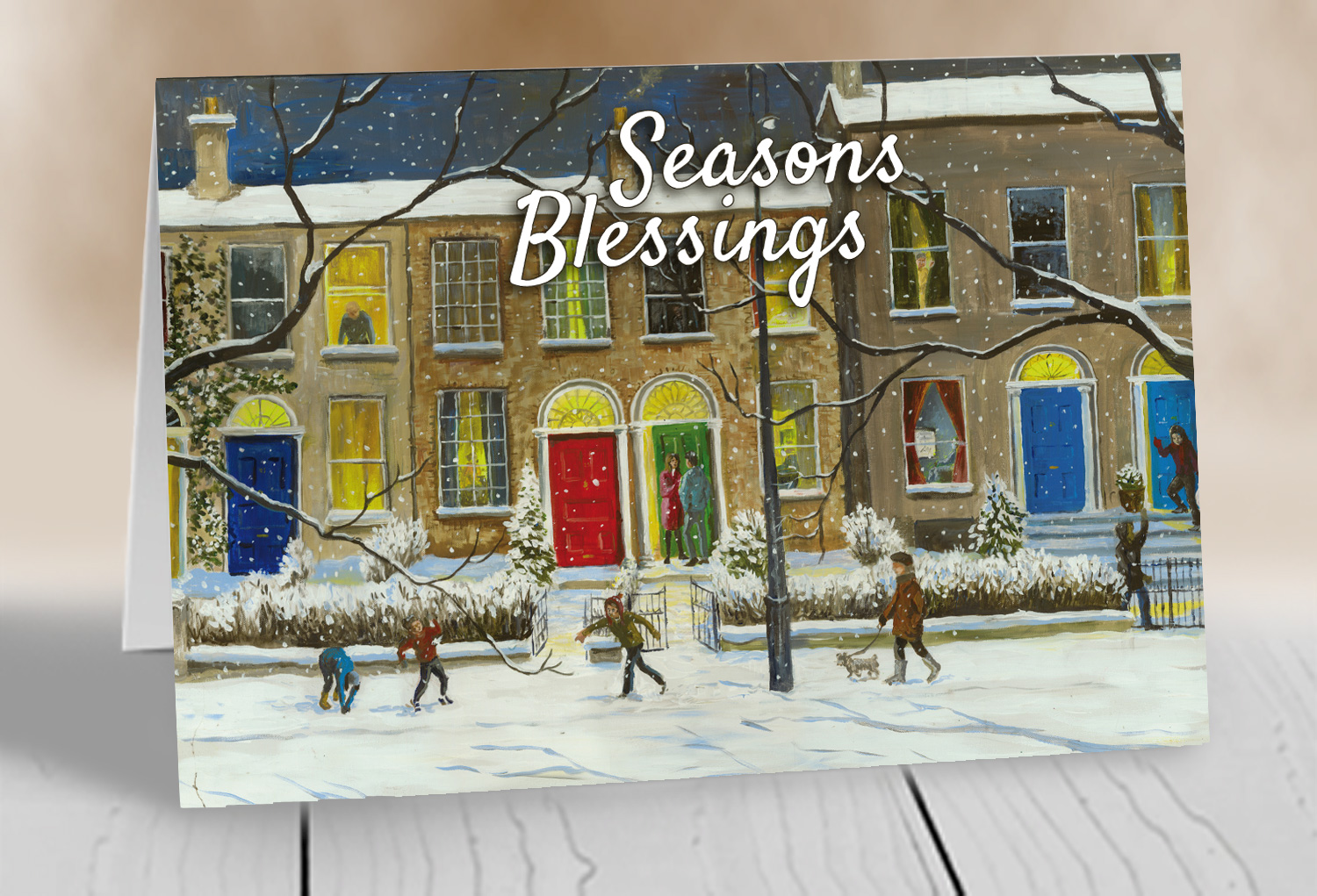 Dublin Street in winter - card