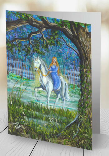 Niamh and Tír na nÓg - card