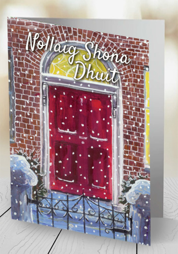 Front Door Christmas - card