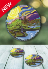 Cailleach of the land - slate coaster