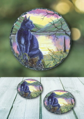 The Cat - slate coaster
