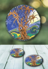 The Fairy Tree - slate coaster
