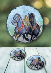 The Horse - slate coaster