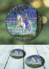 Niamh and Tír na nÓg - slate coaster