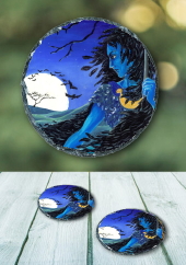 The Morrigan - slate coaster