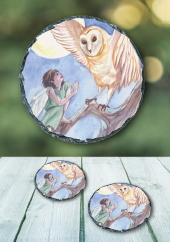 The Owl - slate coaster