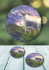 The Stag - slate coaster